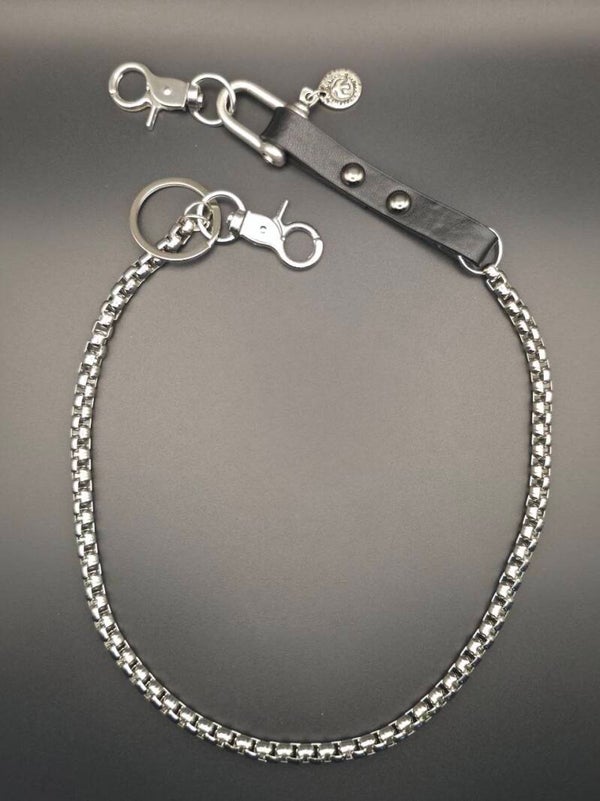 Catena da Portafoglio “Anchor Shackle” con Maglia Marina Intrecciata e Chiusura a Grillo Massiccio in Acciaio