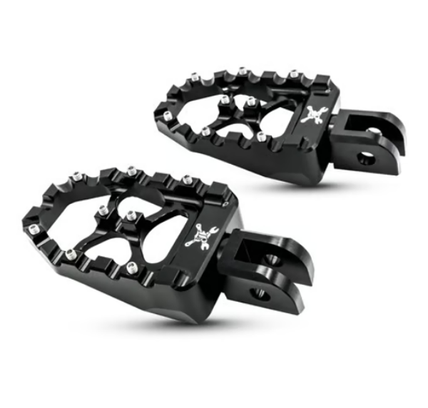 Burly, MX Evolution foot pegs. Black
