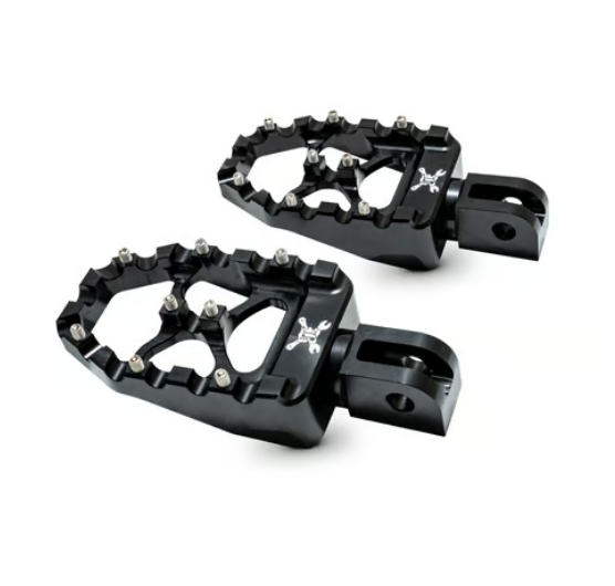 Burly, MX Evolution passenger foot pegs. Black