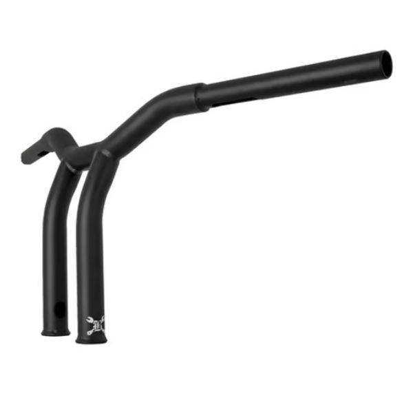 Burly, Dominator raked 1-1/4" T-bar 10" rise. Matte black