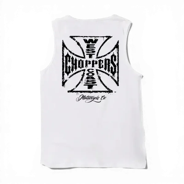 WORN CROSS TANKTOP - WHITE