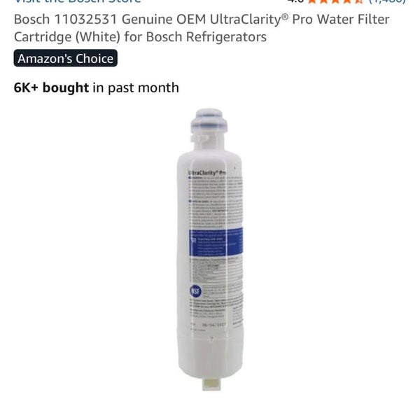 Bosh water filter
