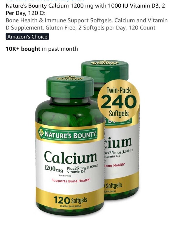 Nature Made Calcium soft Capsules