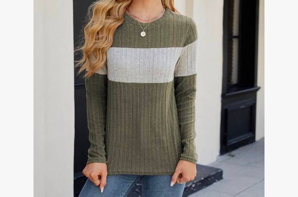 Women’s Green and Beige Top 4XL