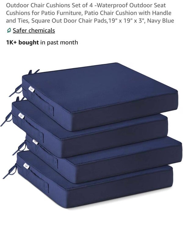 Outdoor chair cushions