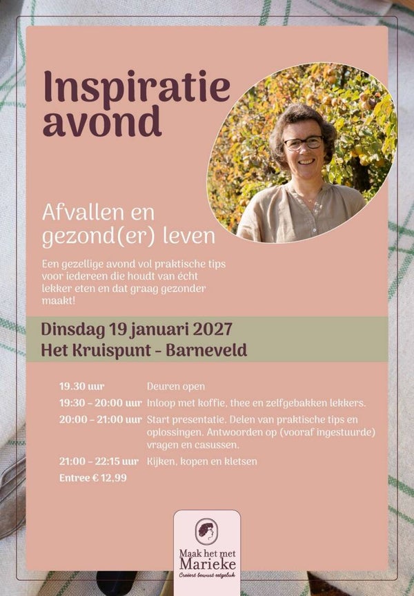 TICKET Inspiratieavond afvallen BARNEVELD 19 januari 2027