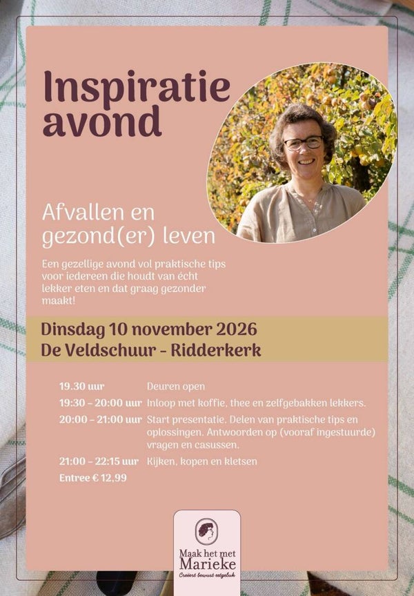 TICKET Inspiratieavond afvallen RIDDERKERK 10 november 2026
