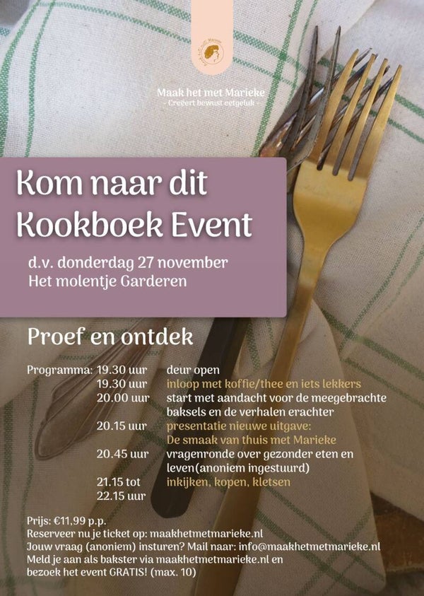 Ticket Het Kookboek Event Garderen 27-11-25