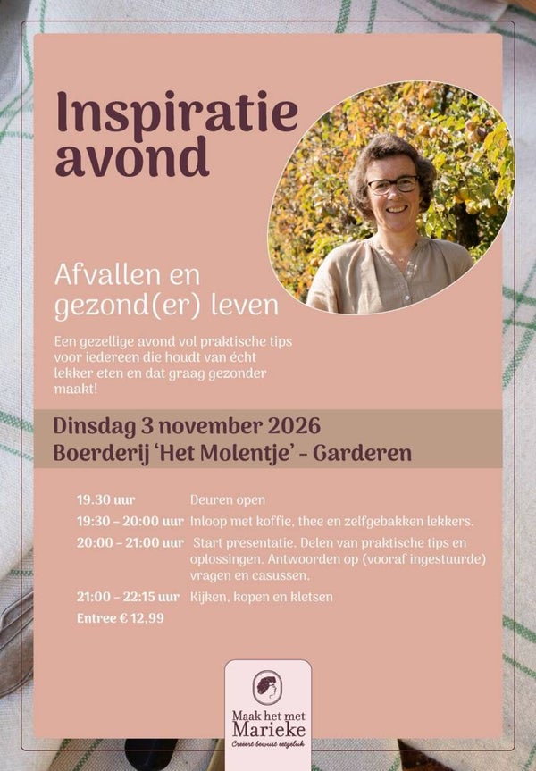 TICKET Inspiratieavond afvallen GARDEREN 3 november 2026