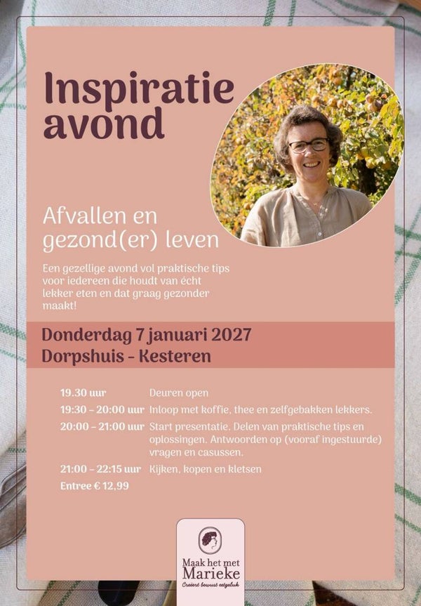 TICKET Inspiratieavond afvallen KESTEREN 7 januari 2027
