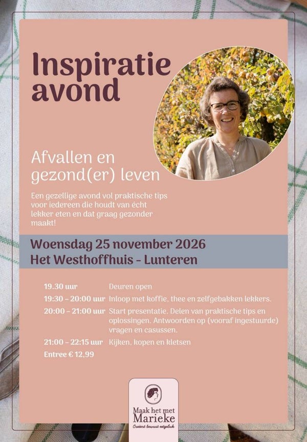 TICKET Inspiratieavond afvallen LUNTEREN 25 november 2026