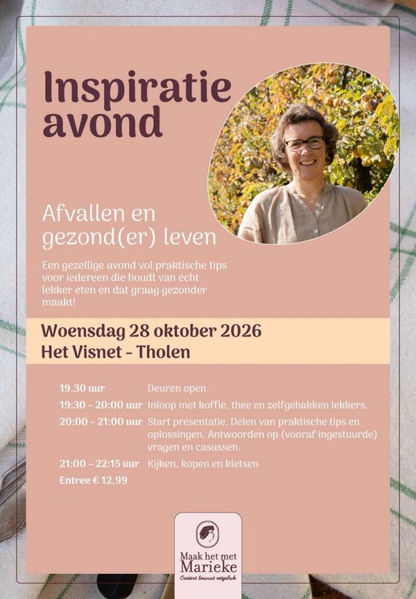 TICKET Inspiratieavond afvallen THOLEN 28 oktober 2026