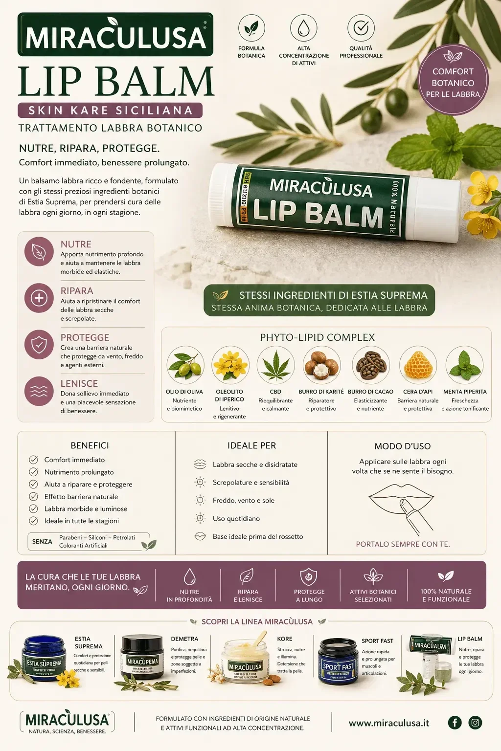 Miracùlusa LIP BALM – Balsamo Labbra Botanico