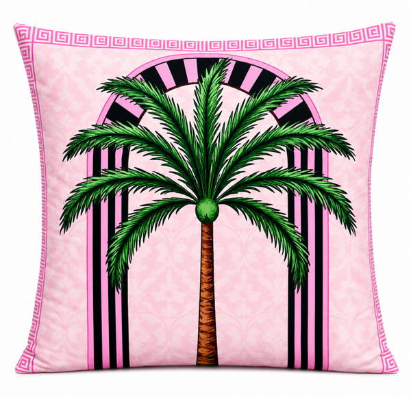 Nieuw Retro palmboom Sierkussen 50 x 50
