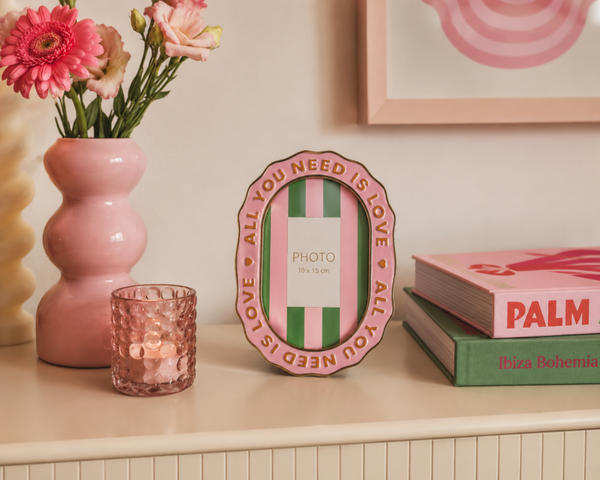 Fotolijst Zinc Alloy Pink Love is…