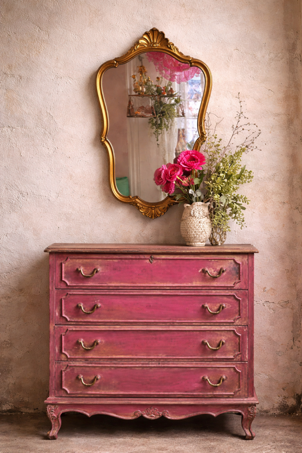 Vintage Barok Gouden wandspiegel -Rococo style