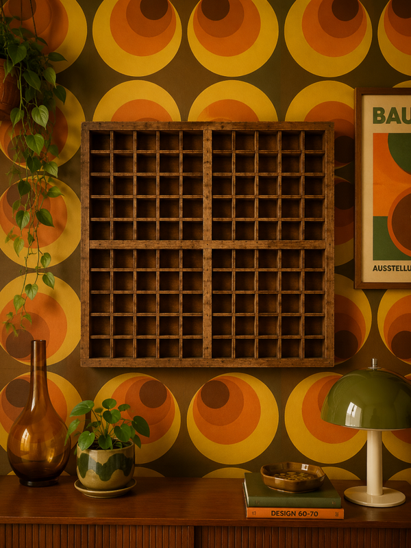 Vintage houten letterbak