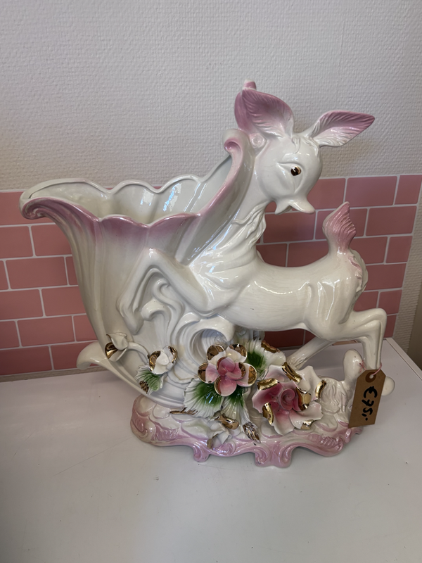 Vintage Hull Pottery hert vaas
