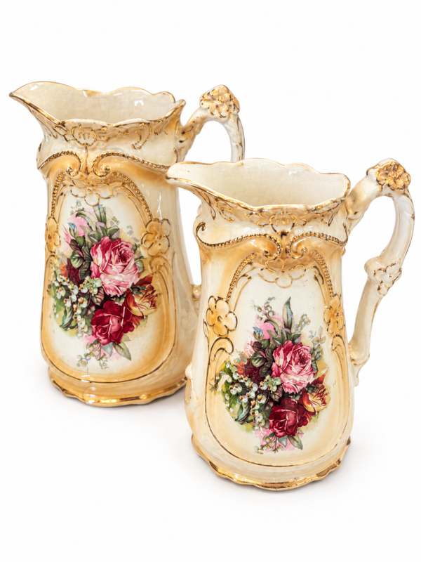 Romantisch brocante kan met rozen  -Large