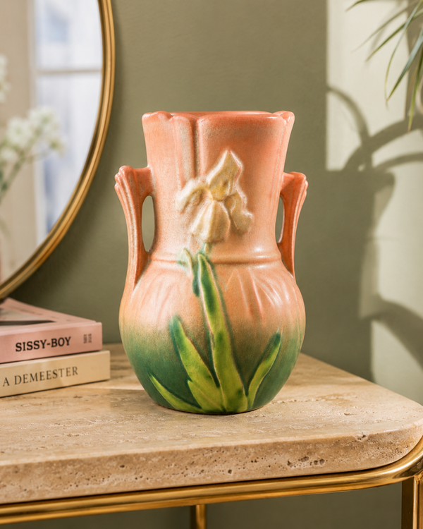 Roseville Pottery iris vaas -USA