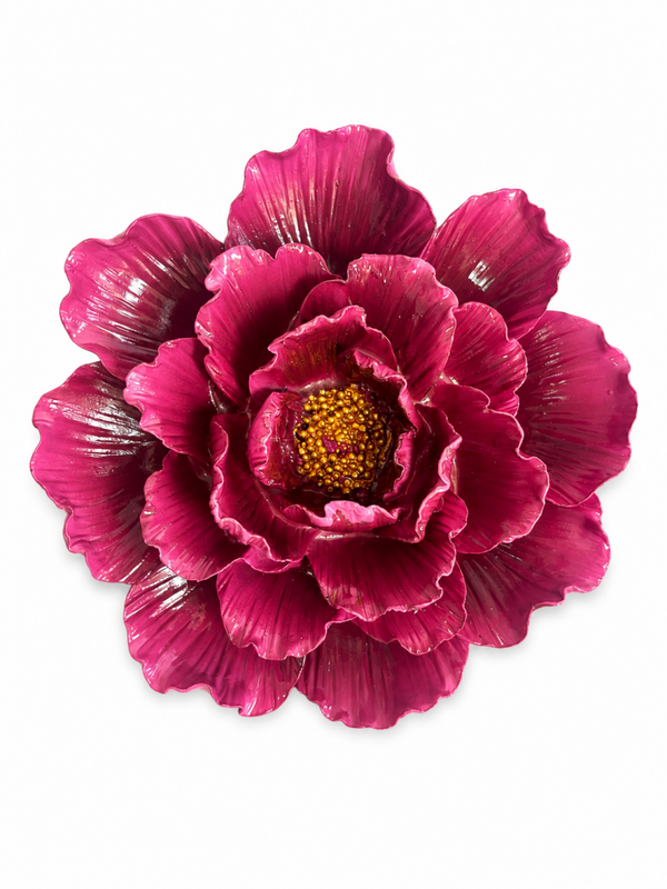 Wandbord rode bloem -M