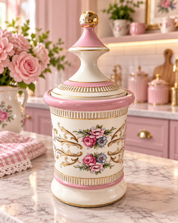 Italiaanse vintage porseleinen Snoeppot