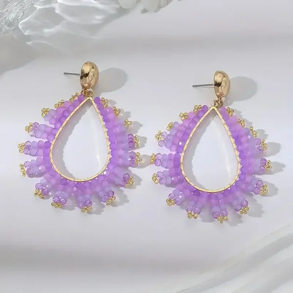 Bohemian oorbellen groen