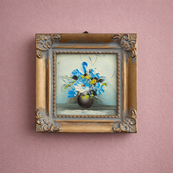 Vintage mini schilderij olieverf