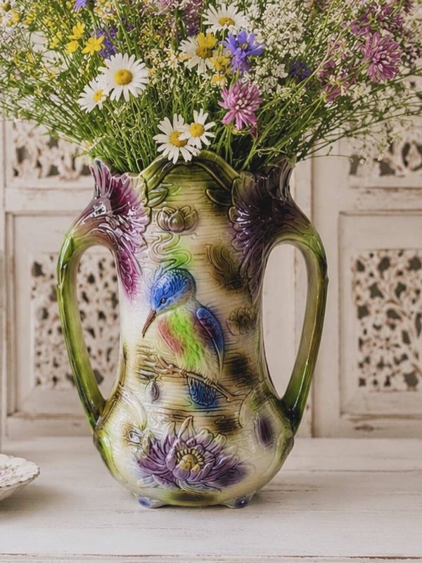 Majolica Barbotine vaas van St. Clément