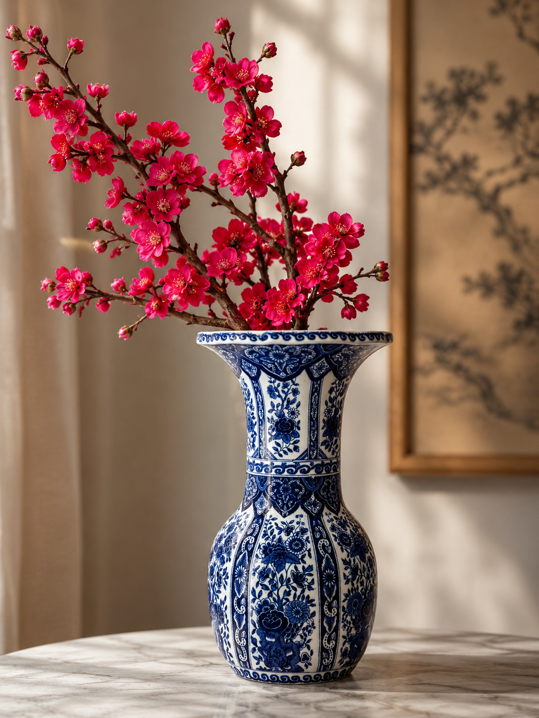 Vintage Delftsblauwe Boch Vaas