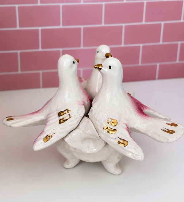 Romantisch vintage duiven  beeld