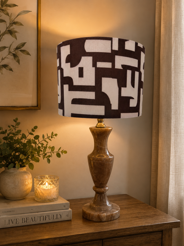 Grote vintage onyx tafellamp