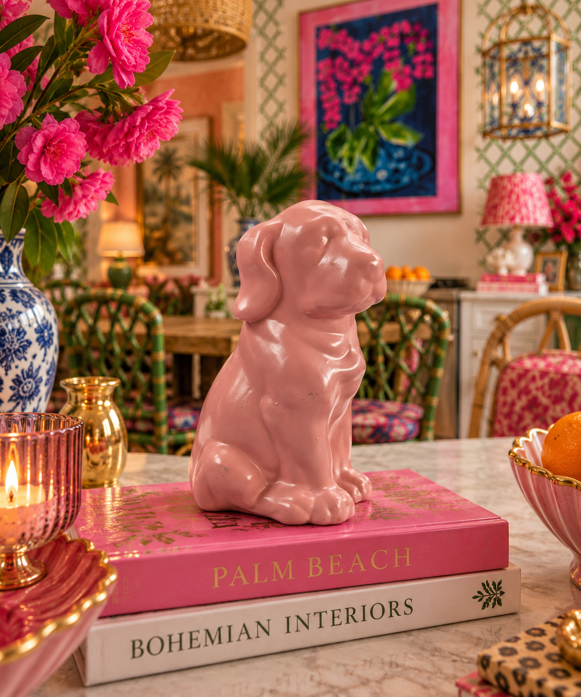 Vintage hond roze