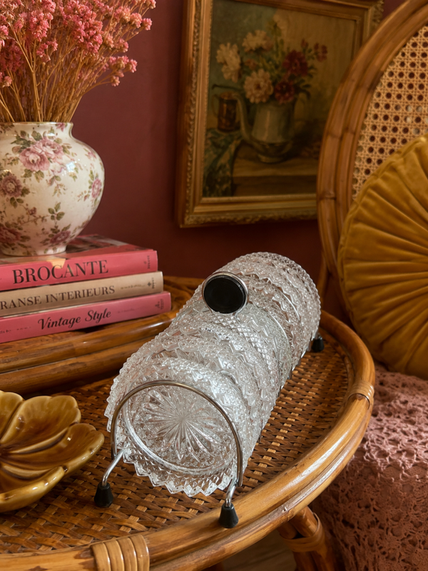 Vintage Art Deco onderzetters in houder