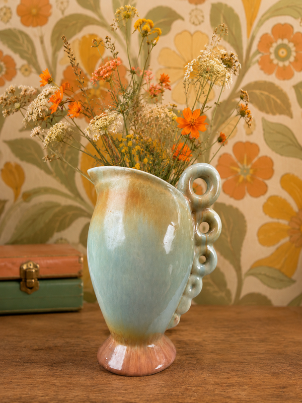 Vintage West Germany look vaas -pastel
