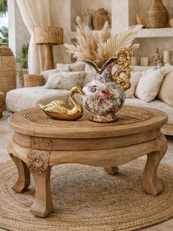 Ovale Ibiza style salontafel