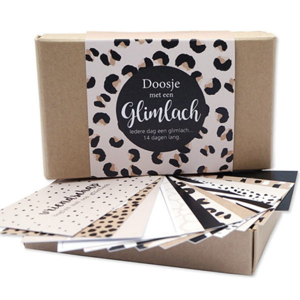 Doosje met een glimlach -14 dagen mini kaartjes