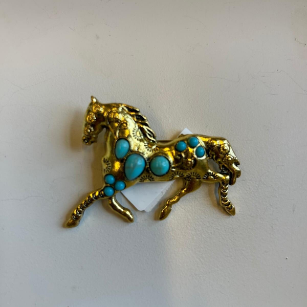 Vintage broche horse