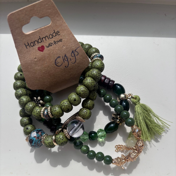 Armbanden set groen