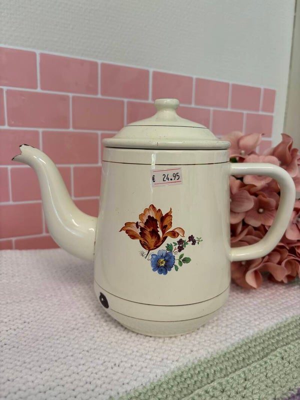 Brocante emaille koffiekan