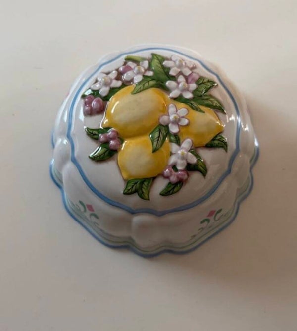 Vintage puddingvorm Franklin Mint citroenen