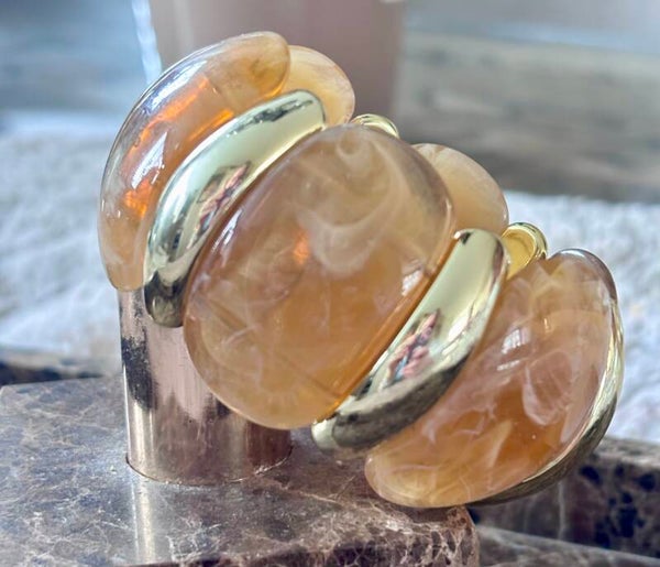 Armband beige met goud accenten