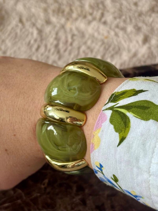 Armband met groene en gouden accenten