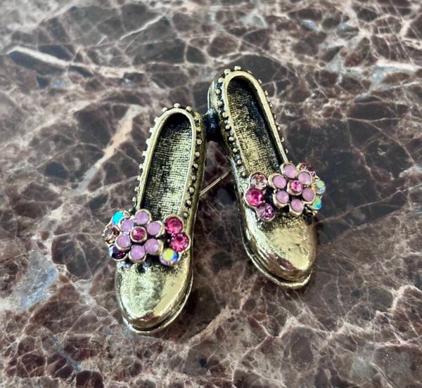 Vintage broche schoentjes