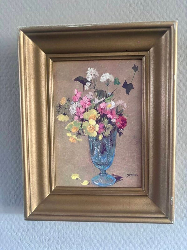 Vintage bloemen schilderij romantisch bloemen