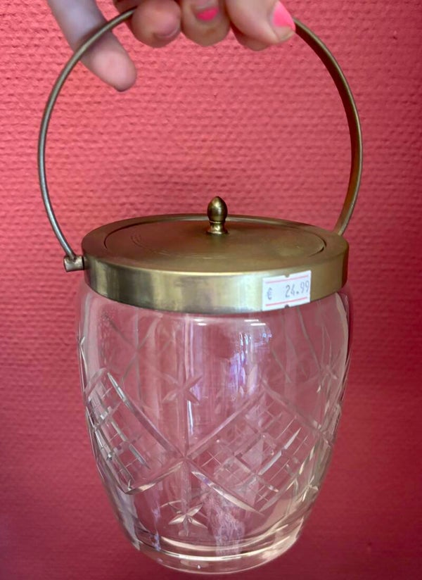 Vintage kristallen koekjespot