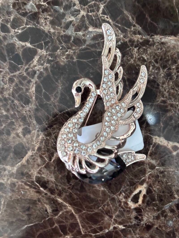 Vintage Broche zwaan