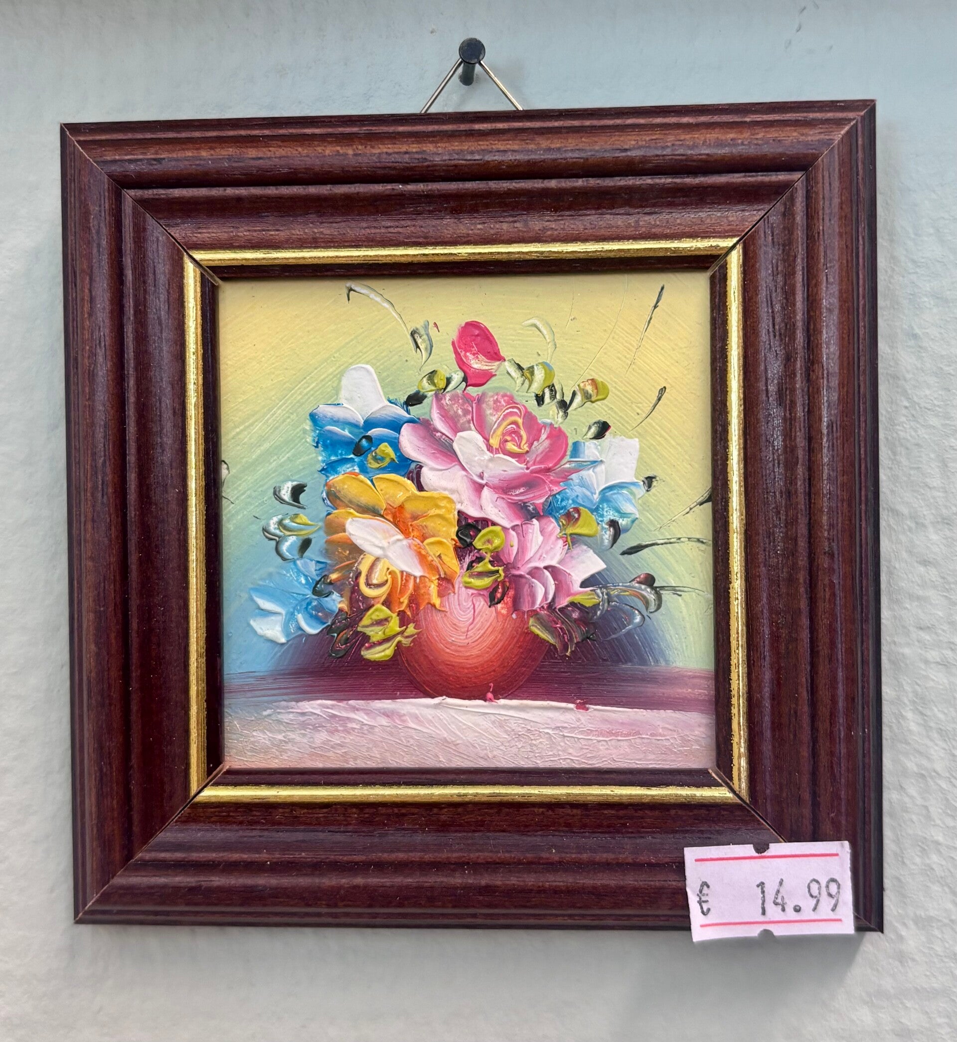 Mini vintage olieverf schilderijtje