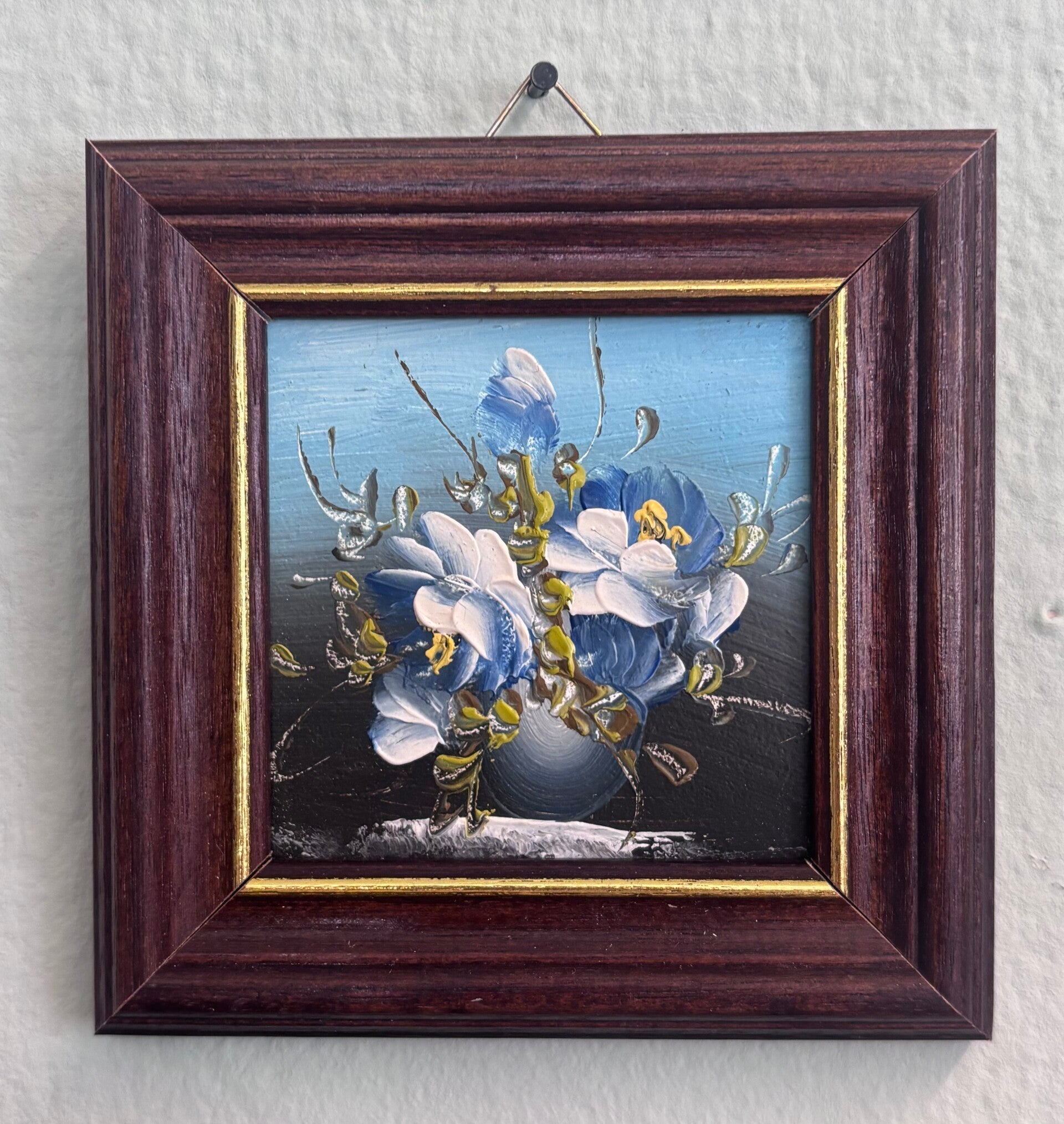 Mini vintage schilderij olieverf