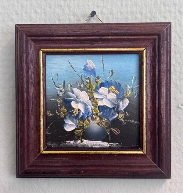 Mini vintage schilderij olieverf